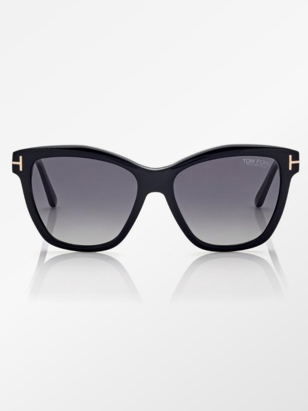 TOM FORD - NEW LUCIA POLARIZED- BLACK CAT EYE SUNGLASSES FULL INCLUSION